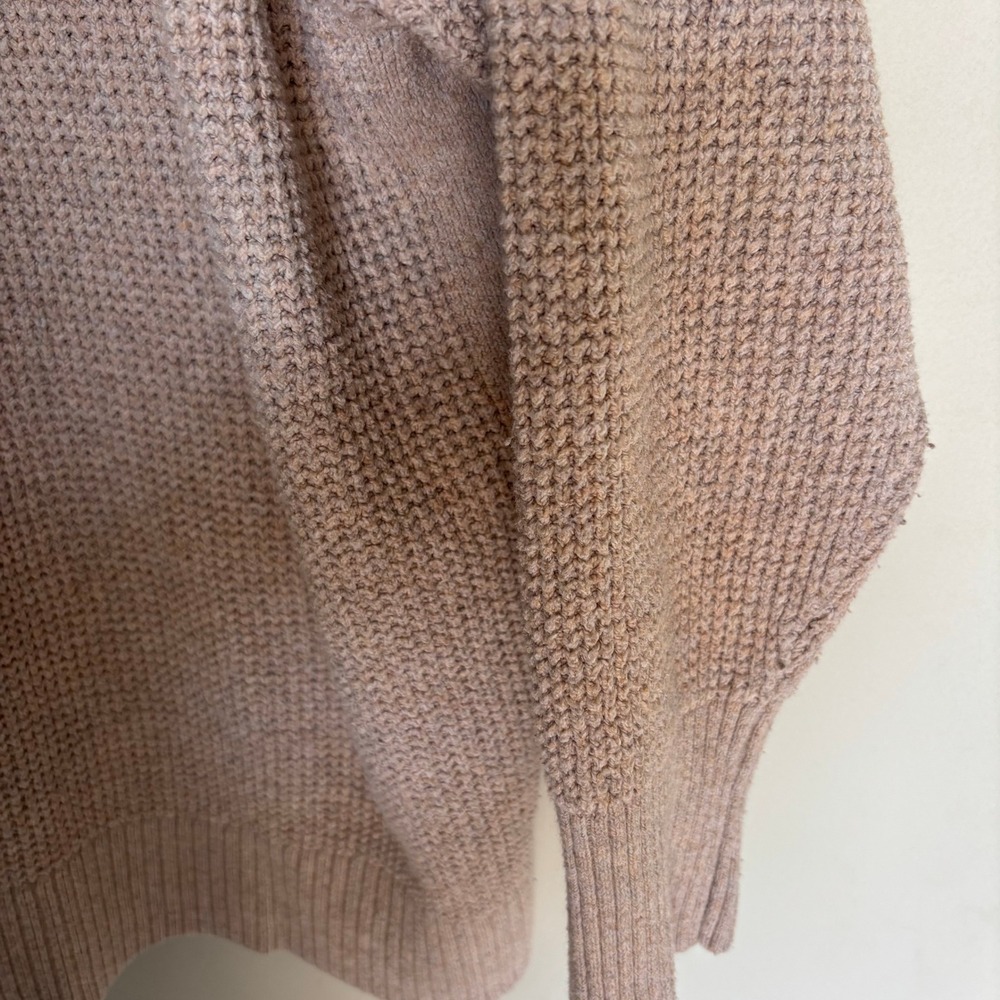 Aerie Cozy Thermal Waffle Knit Lounge Set sweater & wide leg pants L/XL short - Picture 6 of 10